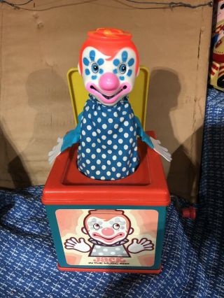 1970’s Mattel Vintage Clown Jack In The Box