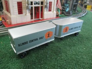 Lionel Modern 6 - 9285 Illinois Central Gulf Flatcar [trailers Only] C8l/n