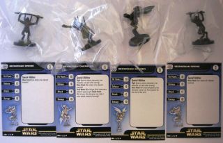 Star Wars Miniatures CLONE STRIKE GEONOSIAN FIGURES x4 41x2 - 42 - 44 C/UC - 2