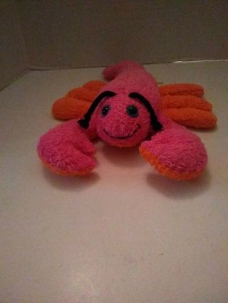 Bath & Body Scrubby Buddies Pink Orange Pinch Lobster Crayfish Plush 12 "