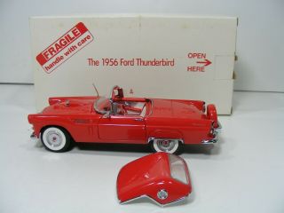 1956 Ford Thunderbird Convertible Danbury Diecast,  Fiesta Red,  1:24