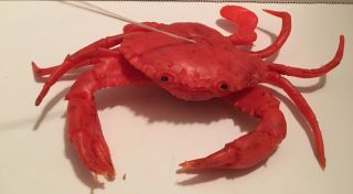 1960s Oily Toy Crab Oily Jiggler Russ Berry Cal Soft Rubber With String No Res