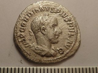 5067 Ancient Roman Gordian Iii Silver Denarius 3th Century Ad