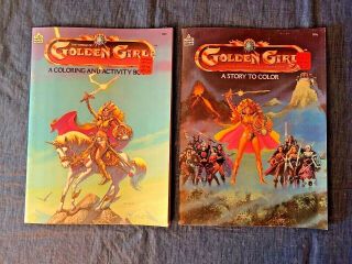 Vintage 1986 Golden Girl Figure Doll Coloring/activity Books (2) Galoob She - Ra