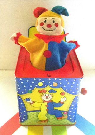Schyllig Vintage 2008 Classic Jester Clown Musical Jack In The Box Toy