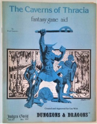 The Caverns Of Thracia Fantasy Game Aid 1979 Judges Guild 102 D&d Rpg Module