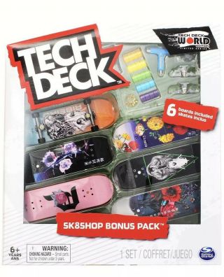 Tech Deck Sk8shop Bonus Pack Limited Edition World Series 6 Board And Skates