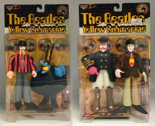 Set (2) The Beatles Mcfarlane Toys Yellow Submarine Ringo Starr Paul Mccartney
