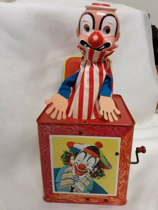 Vintage Jack In The Music Box Clown 1961 Matty Mattel Presents Toymakers
