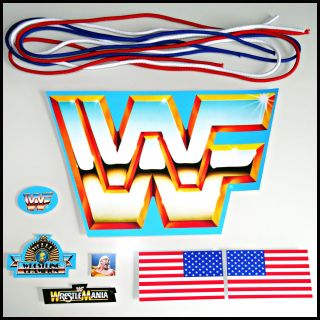 ♛ Hq Pre Cut Wwf Hasbro Blue Replacement Stickers,  Ring Ropes Wwe Retro Decal ♛