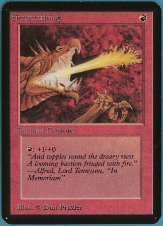 Firebreathing Alpha Red Common Magic Gathering Card (id 97635) Abugames