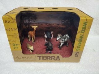 Wild Life Set 1 Terra By Battat Wild Animals Set Figurines Giraffe Ostrich