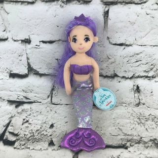 Aurora Sea Sparkles Mermaid Princess Plush Soft Doll Purple Stuffed Animal Toy