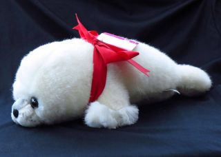 Seal Pup White - Russ - Yomiko Plush - Soft Toy 36cm - Tags And Ribbon