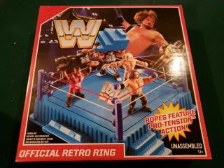Wwe Mattel Official Retro Wrestling Ring Ringside Wwf Hasbro
