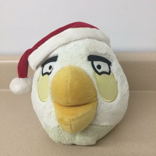 Angry Birds 7” Christmas White Bird Plush With Santa Hat Commonwealth Toys Ar190