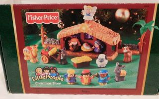 Fisher Price Little People Christmas Story Nativity Set Incomplete Music Lights