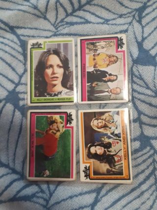 Vintage Charlies Angels Collector Cards X 8 1977 Topps
