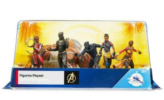 Disney Store Marvel Avengers Black Panther 6pc Action Figure Set - Niop