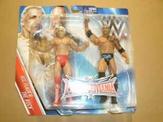 Wwe Wrestlemania Battle Pack Ric Flair The Rock No Goatee Variant Figure