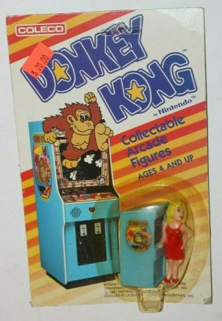 Donkey Kong Mini Pvc Figure Pauline Coleco Vintage Arcade 4513