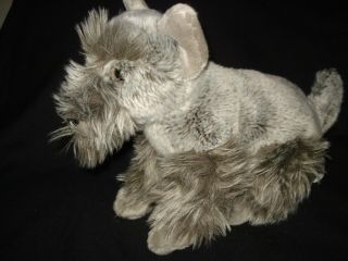 Gray Schnauzer Dog Plush 9” Tall Stuffed Animal Toy Toys R Us