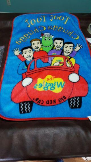 The Wiggles Fleece Blanket 31x45 Toot Chugga Big Red Car Toddler Throw Tv Show