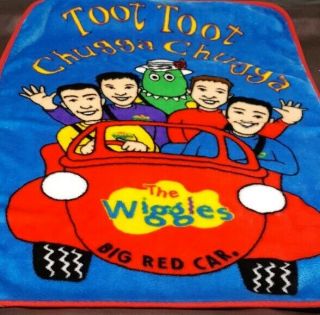 The Wiggles Fleece BLANKET 31x45 Toot Chugga Big Red Car Toddler Throw TV Show 2