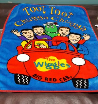 The Wiggles Fleece BLANKET 31x45 Toot Chugga Big Red Car Toddler Throw TV Show 3