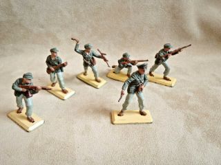 Britains 1/32 Deetail 1971 Ww2 German Afrika Korps - Set Of 6 Soldiers
