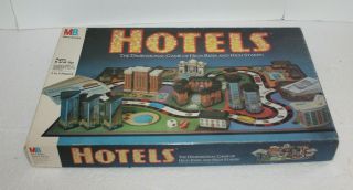 Hotels 3d Milton Bradley Mb Board Game Of High Rises Out Of Print 1987 Complete