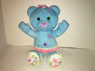 Vintage Tyco Doodle Doll Teddy Bear Plush Stuffed Animal Blue Sandals Euc