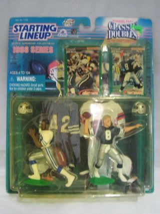 1998 Troy Aikman Emmitt Smith Kenner Starting Lineup Football Toy & Card Cowboys