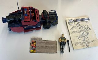 Gi Joe 1986 Cobra Dreadnok Thunder Machine W/ Thrasher & File Card