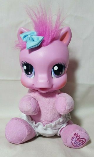 2006 Hasbro My Little Pony So Soft Newborn Baby Pinkie Pie Pink Blue Bow Talks