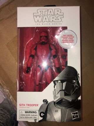 Star Wars Black Series Sith Trooper Red First Edition White Box