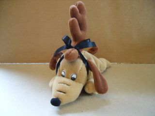 Dr.  Seuss Max The Dog Reindeer 9 " Plush Beanie 1998 Grinch Stole Christmas