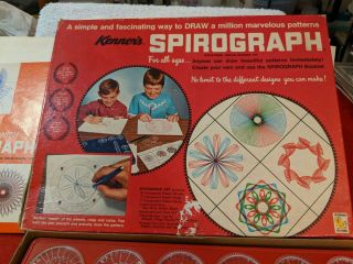 Vintage Classic Kenner Spirograph No.  401 1967 Red Tray 99 Complete