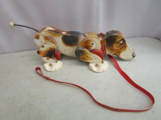 Vintage 1961 Fisher - Price Snoopy Sniffer Dog Pull Toy  181