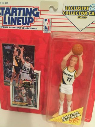 1993 Starting Lineup Detlef Schrempf Indiana Pacers Topps Card Figure Toy Nba