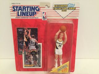 1993 Starting lineup Detlef Schrempf Indiana Pacers Topps Card figure toy NBA 2