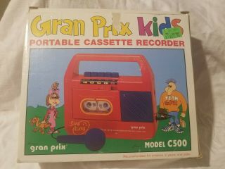 Gran Prix Portable Cassette Recorder Model C500 Rare Vintage Toy