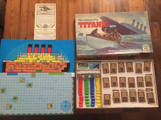 Rare 1976 The Sinking Of The Titanic Board Game By Ideal Toy Corp Complete Euc
