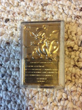 Pokemon Mewtwo 23k Gold Plated Trading Card Limited Edition 1998 Burger King 2