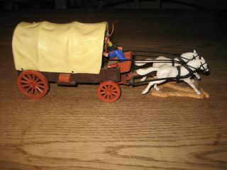 Timpo Toys - England - Vintage Plastic Horse Wagon - 1960´s.