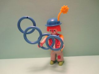 Playmobil Figure Clown W/ Ginger Hair,  Set Of Four Interlocking Blue Rings