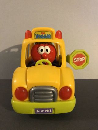 Veggie Tales Big Idea 2003 Silly Sounds School Bus Interactive Toy Moves Lights