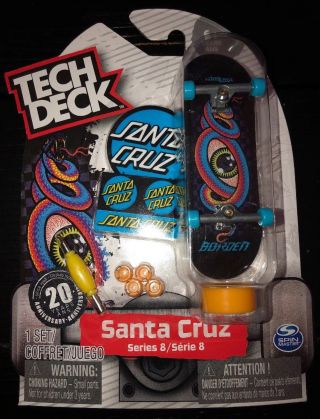 Tech Deck Series 8 Skate Fingerboard 2018 20 Years.  Santa Cruz Borden Eye.  Rare