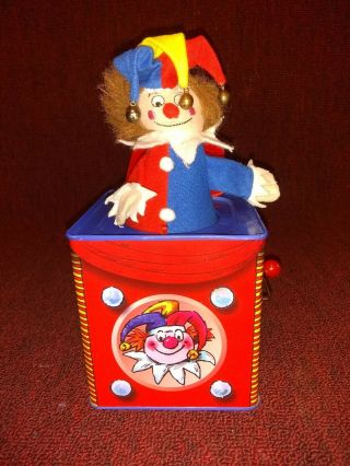 Bolz Court Jester Metal Jack - In - The - Box Crank Windup Circus Tune Germany Made