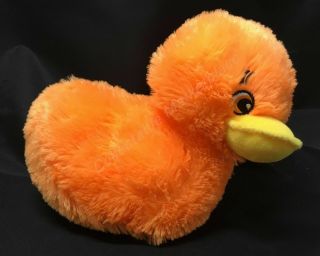 Dan Dee Duck Plush Neon 10 Inch Pick - A - Chick Orange Duckling Easter